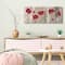 Stupell Industries Red Poppies Blooming Rustic Distressed Wood Grain Canvas Wall Art